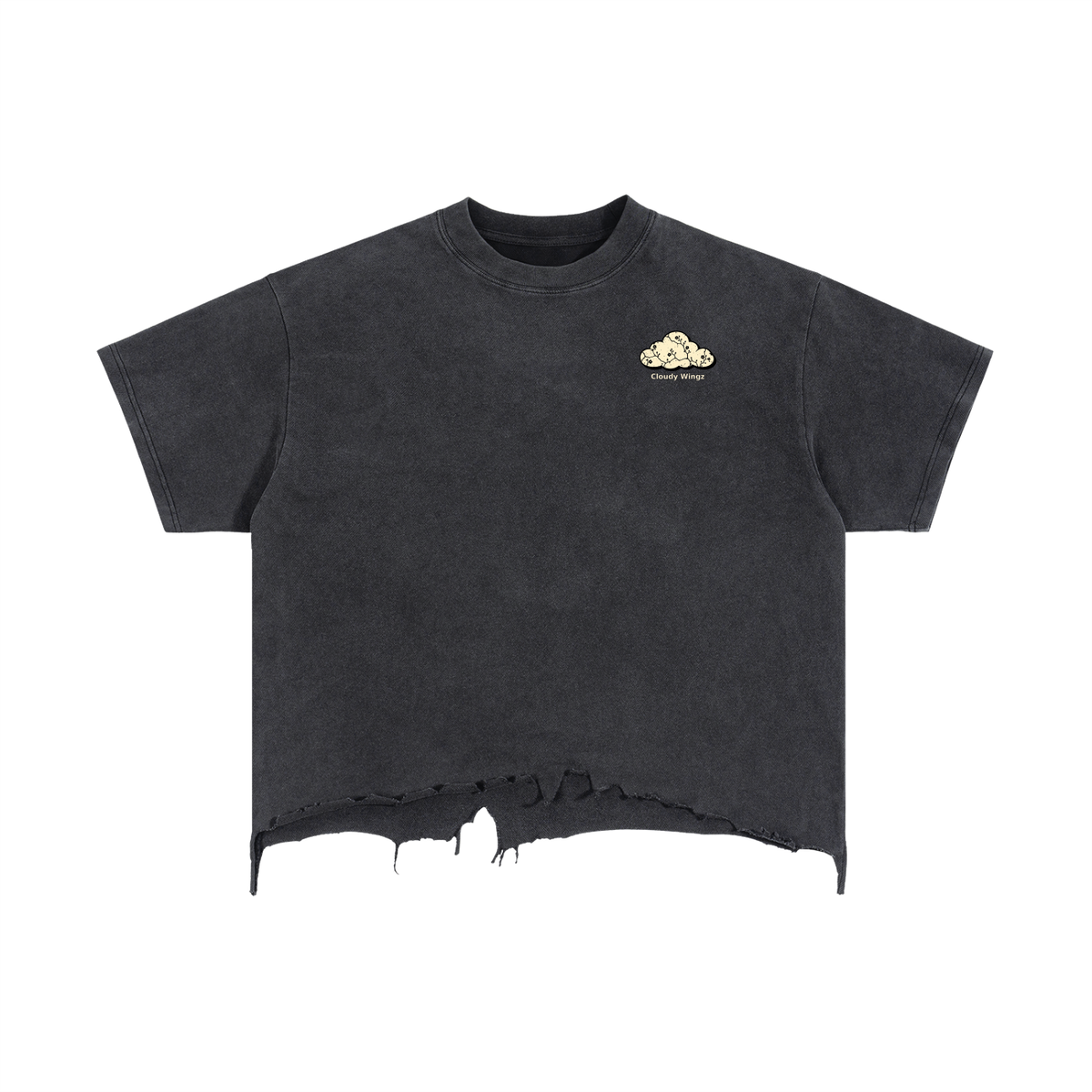 CloudyWingz,Distressed,HouseofClouds,Tee,Streetwear,Style,fashion,Grunge,Swag,hiphop,Skateboarding,custom,rugged,fashiondesigner,fashionweek,merch,apparel