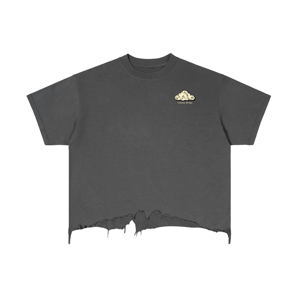 CloudyWingz,Distressed,HouseofClouds,Tee,Streetwear,Style,fashion,Grunge,Swag,hiphop,Skateboarding,custom,rugged,fashiondesigner,fashionweek,merch,apparel